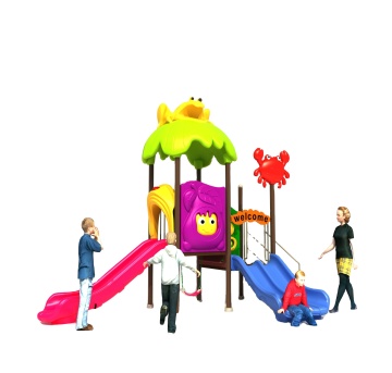 Wholesale Outdoor Simple Playground Set with Plastic Double Slide