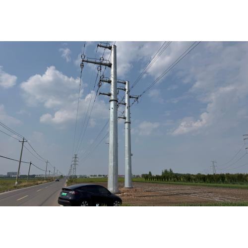 ট্রান্সমিশন ইস্পাত পাইপ মেরু 750KV