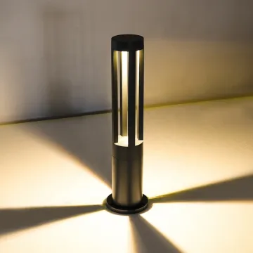 12V Modern Square Waterproof Aluminum Outdoor Garden LED Bollard Light