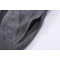 Men's Knitted Buttoned Contrast Placket Cardigan Hoodie