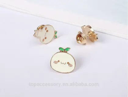 TLP61013-74 Cute Grass Smile Baby Figure Metal Brooch Pins Button Pins Jeans Bag Decoration Gift Wholesale