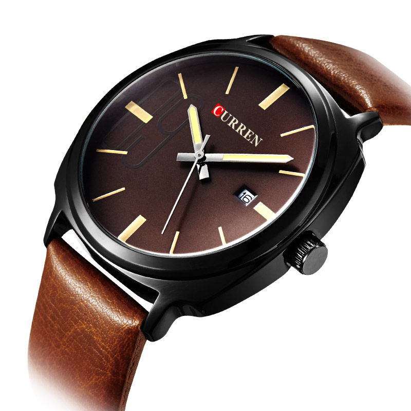 curren latest quartz watch for business men casucal style