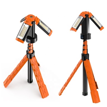 Telescopic Tripod Camping Light: Dimmable Multi-Function Flood with Magnet and Flashlights