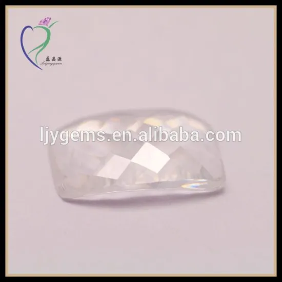 Checker Cut Rectangle Cabochon Rough Gemstones CZ Stone