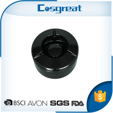 black plastic melamine ashtray with printed logo