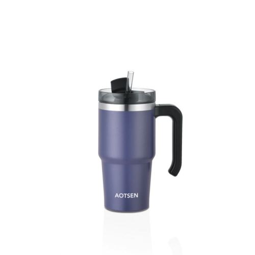 Steel Insulated Mug with Handle Splash Proof Lid