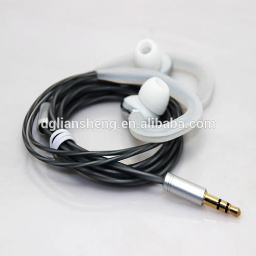 Earbud with hook for walkie talkie