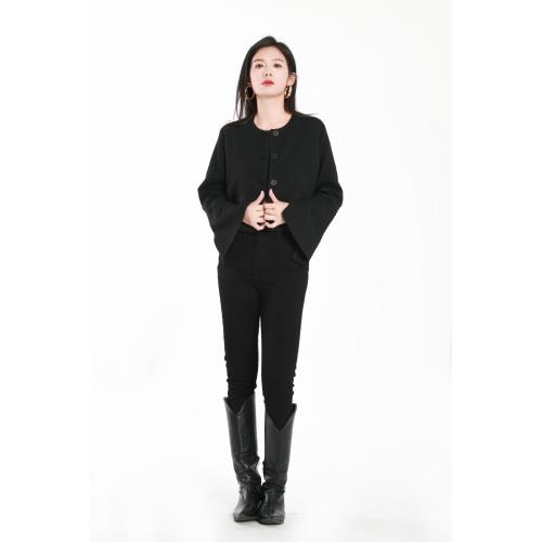 Ladies Black Woven Jacket