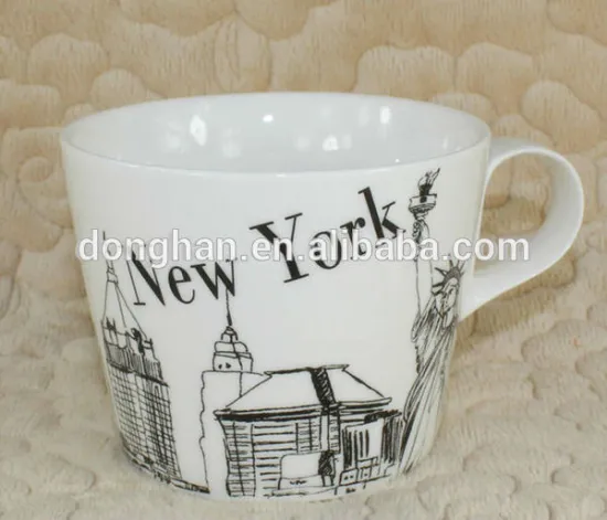 China new product --City Sights Ceramic Decal Mug
