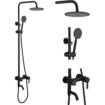 3 Functions 304 Stainless Steel Bathroom Outdoor Shower System Faucet Set with 8 Inch Shower Head Wall Mount - Cheap