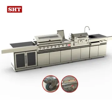 Commercial Sink Wine Refrigerator BBQ Grill Outdoor Kitchen Sets Gas Barbecue Grill