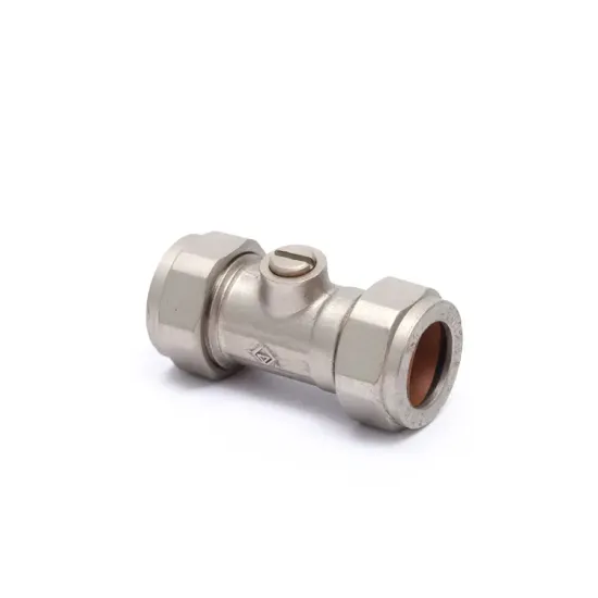 15Mm 22Mm PN20 Compression End Mini Brass Gas Appliance Isolation Shut-Off Ball Valve With Key Type Handle