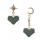 Asymmetric Star Moon Love Pendant Earrings