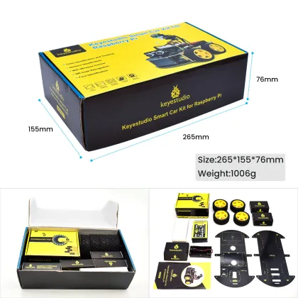 Keyestudio Raspberry Pi 4B Smart Car Robot Kit for Raspberry Pi 4GB/8GB