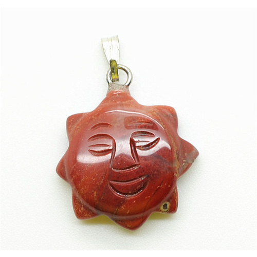 Sun Shape Red Jasper pendant