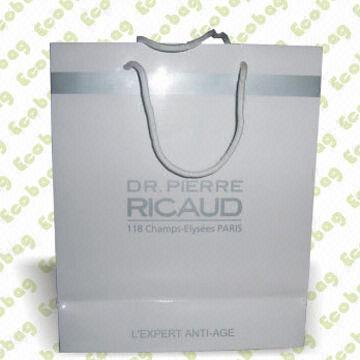 Carrier Bag with Silver Hot Stamp Printing, Measures 28 x 22 x 10cm