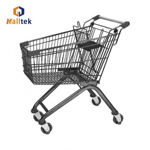 European Style Supermarket Wire Metal Shopping Trolley