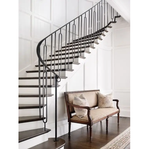 Minimalist Wrought Iron Handrails For Stairs Interior