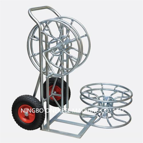 Zink vergulde skelet reel stand en trolley