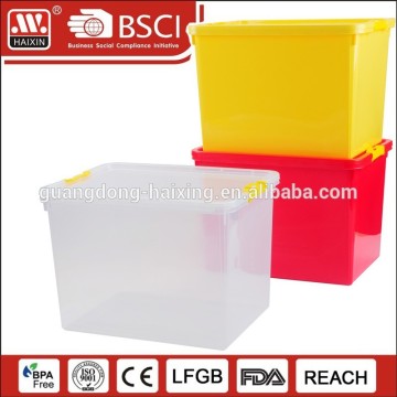 HAIXIN plastic storage packing boxes with wheels