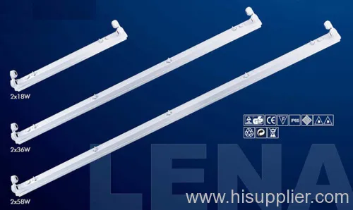 Batten Twin-lamp Fluorescent Fixtures 2x18w, 2x36w, 2x58w 