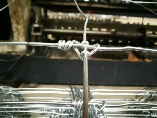 Cattle wire mesh fence