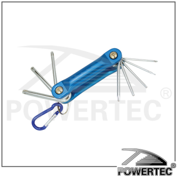 POWERTEC 7 in 1 Carbon steel torx key wrench set
