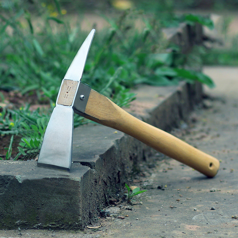 Factory Wholesale Wooden Handle Stainless Steel Single-hand Mini Garden Shovel Hoe