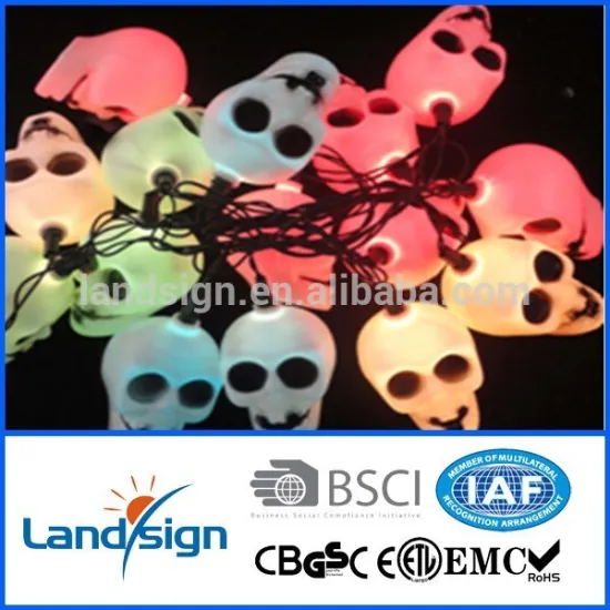 Cixi Landsign super powered solar ghost head string lights