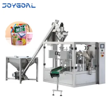 Automatic Rotary Premade Plastic Pouch and Doypack Filling, Sealing, and Packaging Machine for Juice, Milk Powder