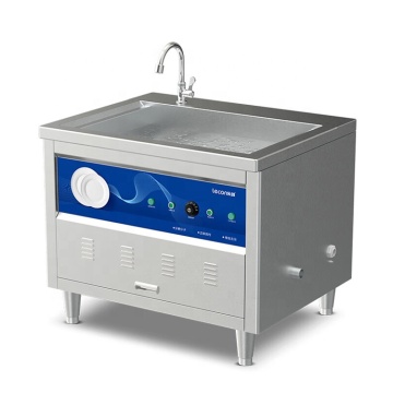 Stainless Steel Single Sink Ultrasonic Dishwasher for Commercial Kitchens