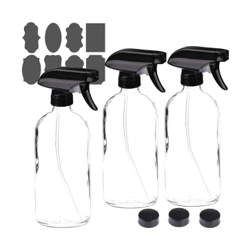 Transparent 16oz PET Mist Spray Bottle with Trigger Pump