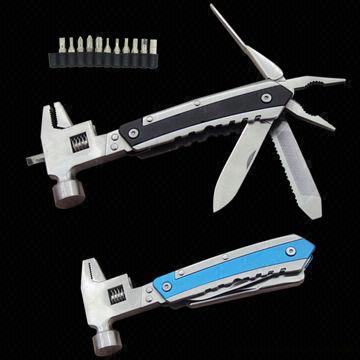 10 Functions Hammers and Wrench Tools, 180mm Closed Length, Different Colors Available