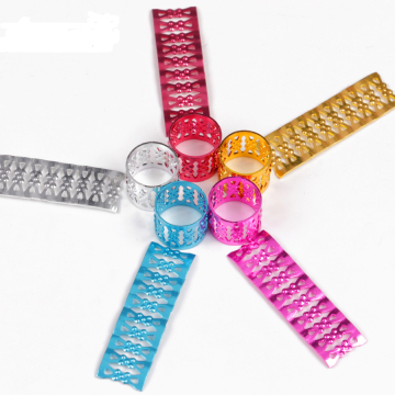 AliLeader Wholesale Price 100pieces/pack Dreadlock Hair Braid Cuff  Metal Hair Beads For Braid