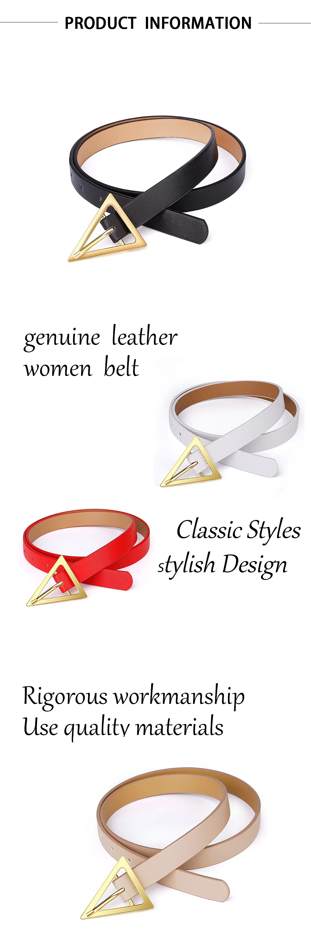 Ladies Thin Leather Belt