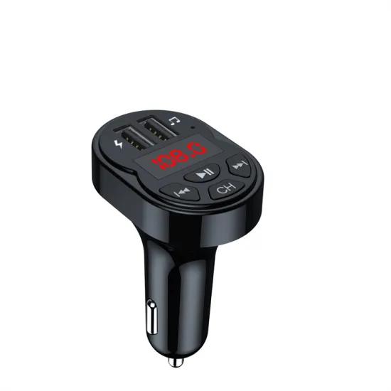 Car 3.1A Dual USB Port Charger with Hands-Free Phone Bluetooth 5.0 MP3 Player and FM Transmitter