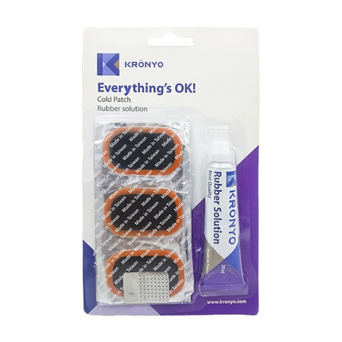 52x32mm Tyre Cold Patch attach 20ml Rubber Solution