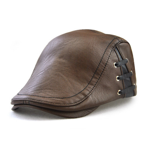 Adult Winter Autumn European Checked Newsboy Hats Flat Cap Ivy Hat