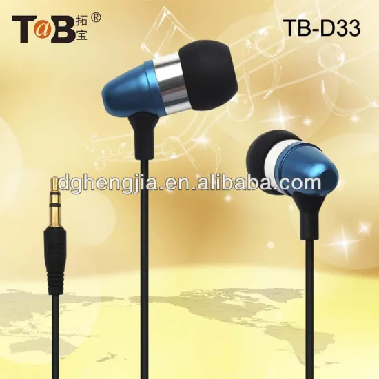 2015 new design light weight metal earphones