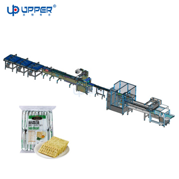On-Edge Biscuit Sorting, Packing, and Stacking Line for Food Plants