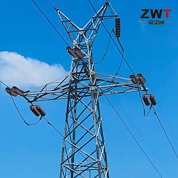 Torre de aço angular confiável para suporte de linha de energia