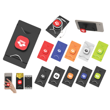 Silicone Phone Wallet with Card Holder and Cable Organizer