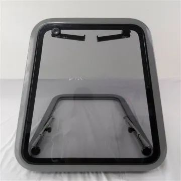 Aluminum Boat Trapezoidal Hatch Porthole Window - Tempered Glass in 3 Sizes for Marine Use