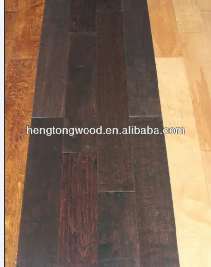 Rustic hardwood flooring, engineered flooring, birch pure human hand scratch engineered floors