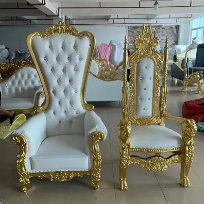 Golden Luxury Royal Bridal Wedding Throne Chairs: The Ultimate Symbol of Elegance