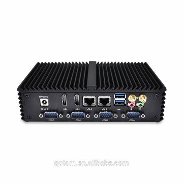 x86 Mini pc Desktop computer qotom barebone 2 ethernet fanless mac micro pc thin client firewall router Server Ubuntu mini pc