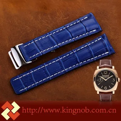 Watch Leather Band for Breitling Luxury Royalblue Watch Strap Watch Belt Watch Bracelet With Deployment Buckle