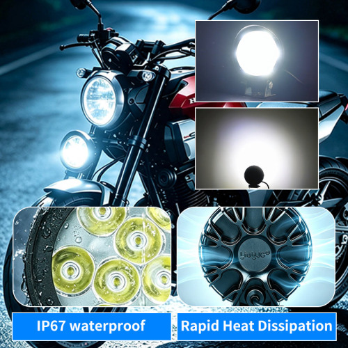 LiuHJG High Brightness 12-80v Aluminum Hjg Motorcycle Fog Light