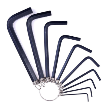 Black Harden 10pcs L HEX KEY ALLEN TRIGH Set - 1,5 à 10 mm