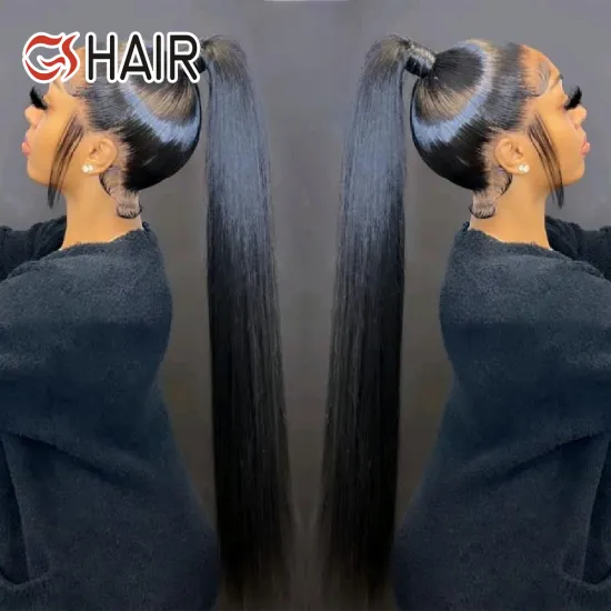 GS Full 360 Lace Front Brazilian Virgin Straight Human Hair Wig for Black Women